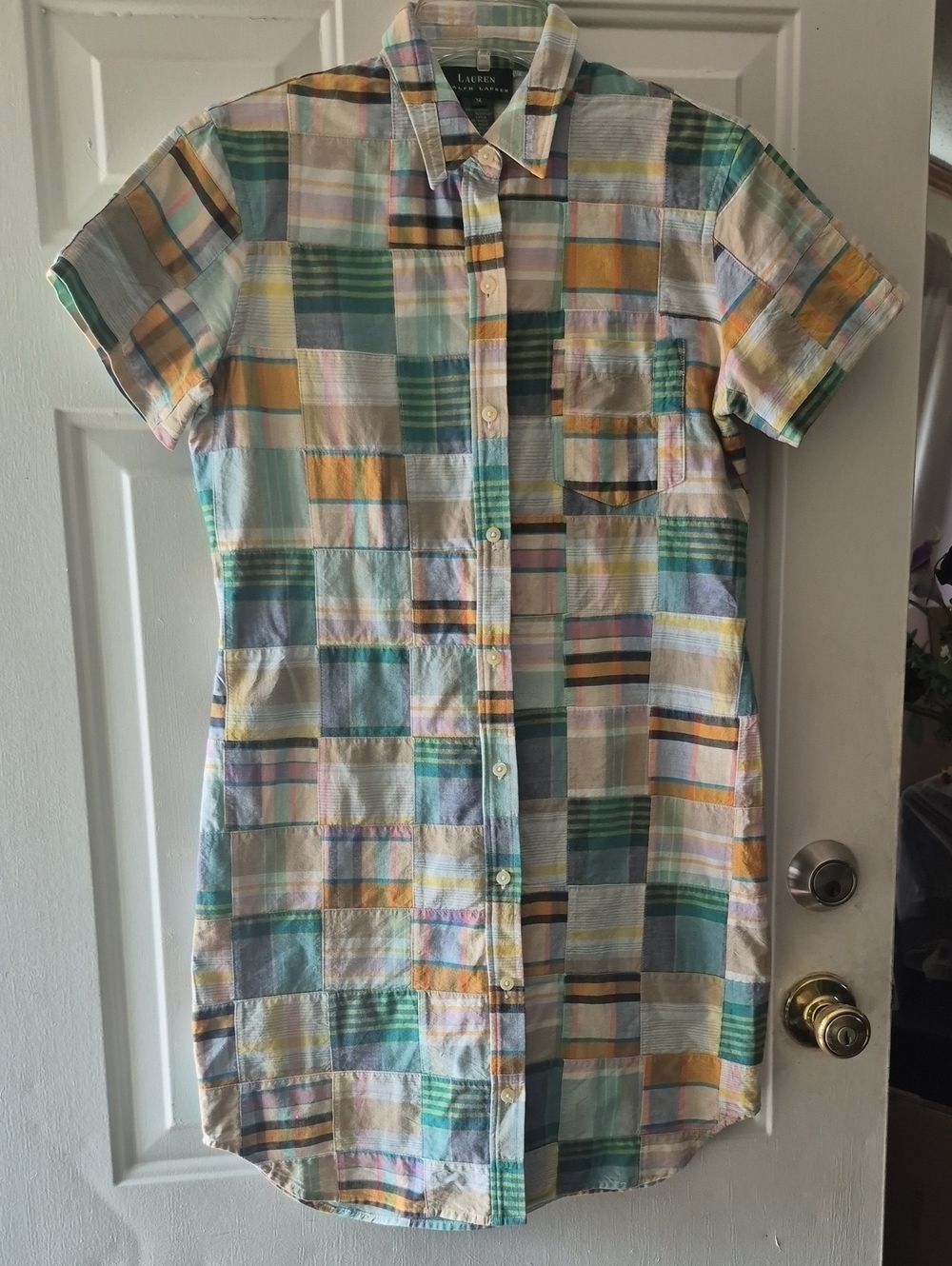Lauren Ralph Lauren Pastel Patchwork Shirt Dress - Multicolor